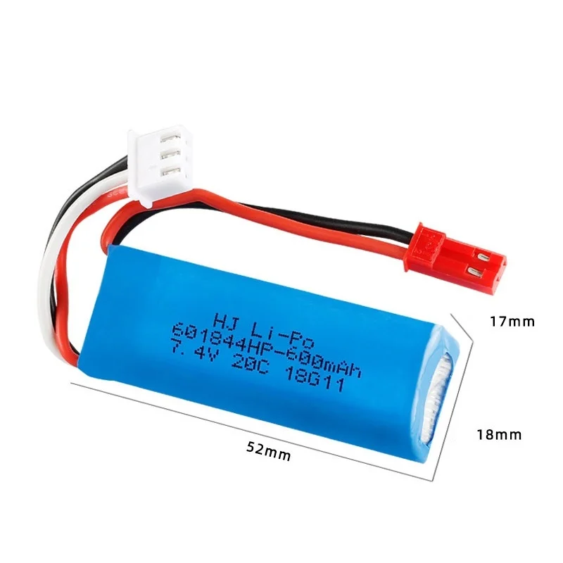 7 4 в 600 мАч 20C Lipo батарея для WLtoys K969 K979 K989 K999 P929 P939 RC автозапчасти 2s В шт./лот|Детали и