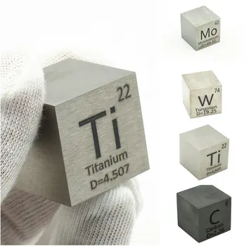 

1 Inch Element Cube 25.4mm Metal Density Cubes for Periodic Table Collection Copper Lead Bi Tin Al Titanium Tungsten Mo C Ni