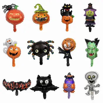 

10pcs Mini Halloween Balloons Spider Skull Globos Halloween Decorations Air Balloons pumpkin ballon Inflatable Toys party balls