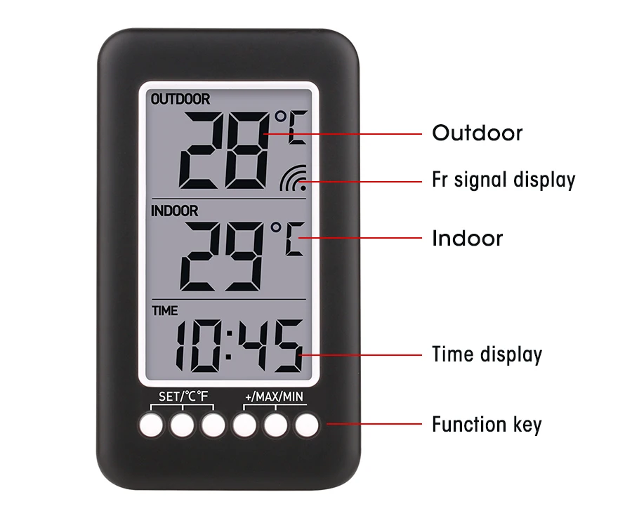 rz termômetro monitor de temperatura umidade interna digital sem fio