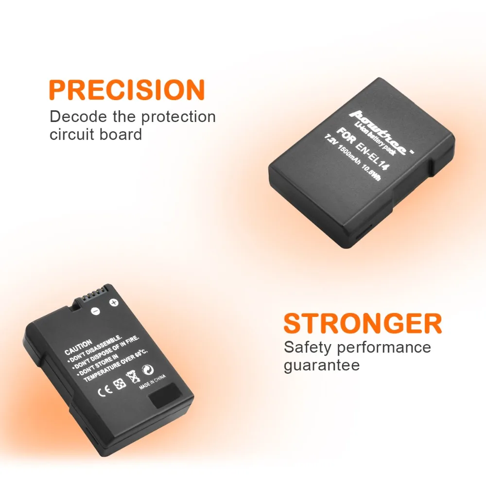 Зарядное устройство Powtree 1500 мАч для Nikon P7800 P7700 P7100 P7000 D5500 D5300 D5200 D3200|Цифровые