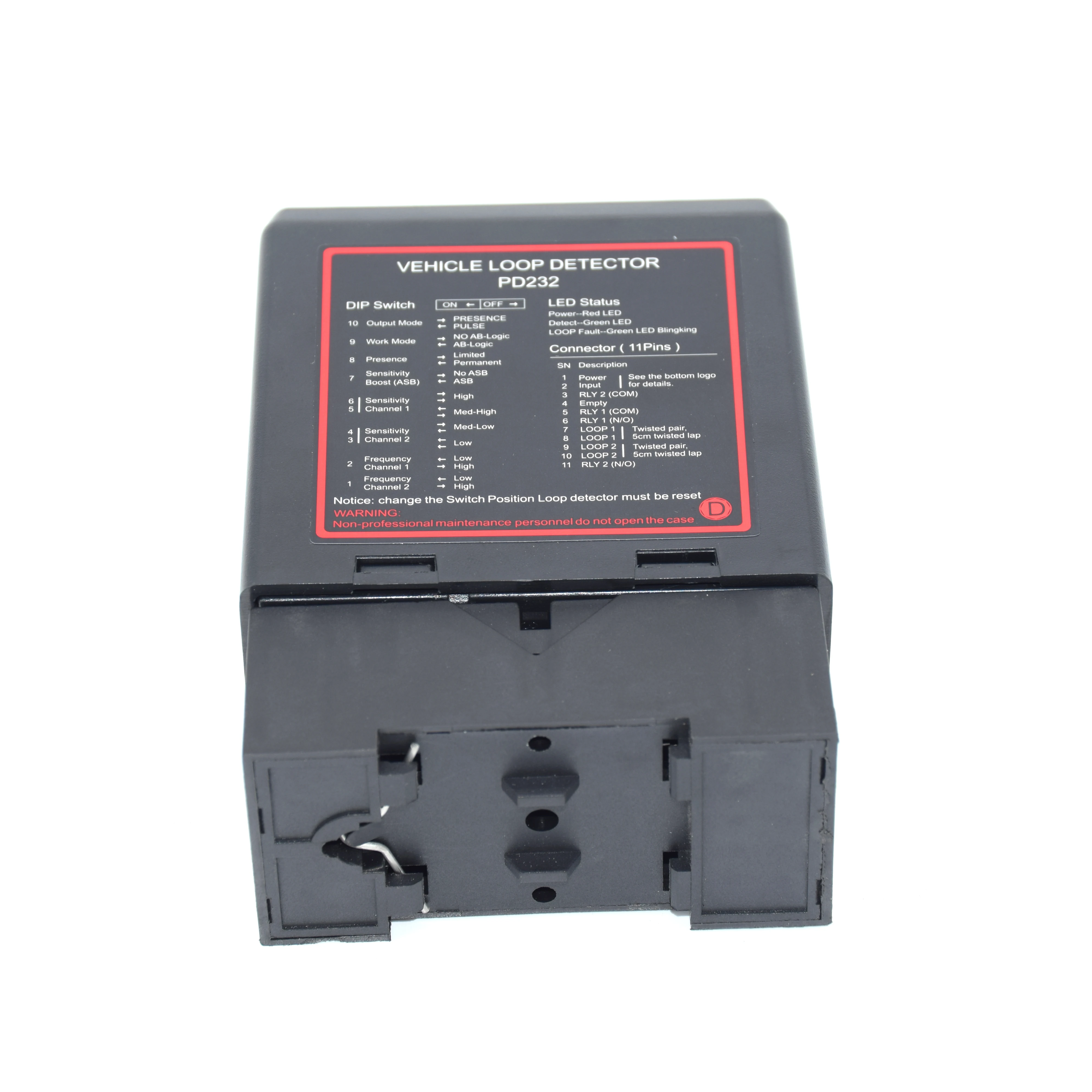 PD232A 2 Channel Vehicle Loop Detector For Door Opener Car Parking Management
