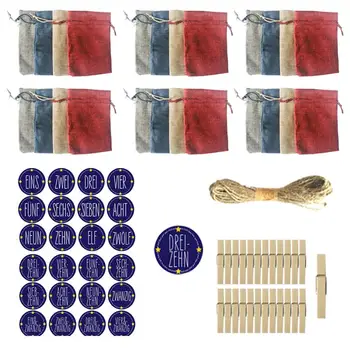 

Christmas Countdown Candy Bag Ideal Drawstring Storage Pouch