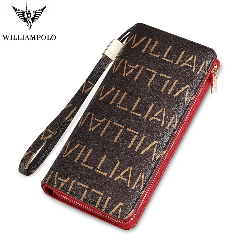 Новый Модный женский кошелек WilliamPolo из ПВХ и синтетической кожи с технологией