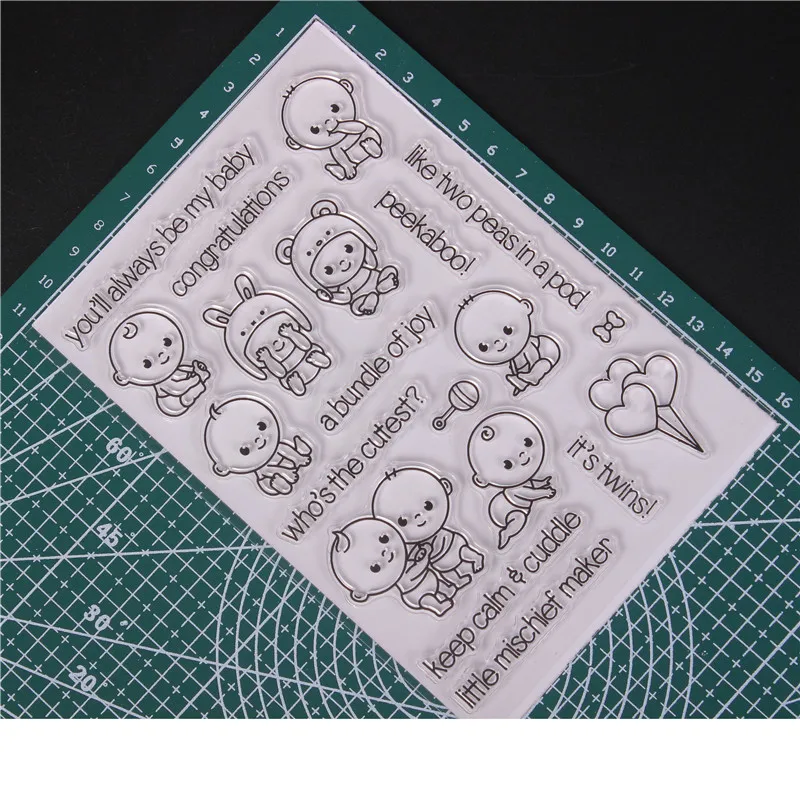 baby Rubber Silicone Clear Stamps for Scrapbooking Tampons Transparents Seal Background Stamp Card Making Diy