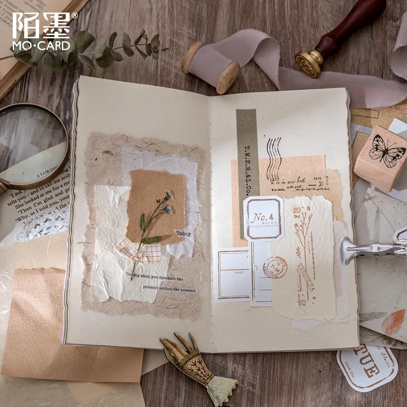 레트로 글자 시트, 재료 종이, 정크 저널 플래너, 스크랩북 빈티지 장식 Diy 공예 배경 종이, 30 개