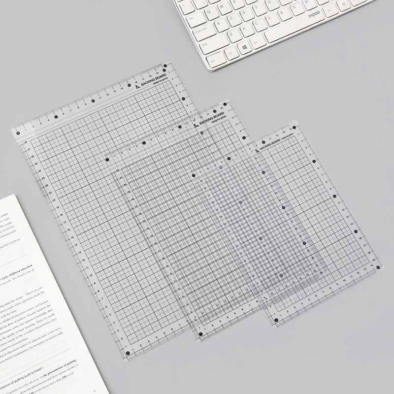 Прозрачная линейка доска A4/B5/A5 студентов письменный стол коврик из ПВХ | Линейки -1005002761899546