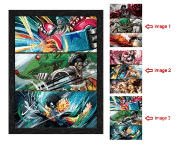 

ONE PIECE 3D Triple Transition [Straw Hat Pirate ] Lenticurlar Print Wall Decor ONE PIECE 3D Lenticurlar Flip Painting 3D Print