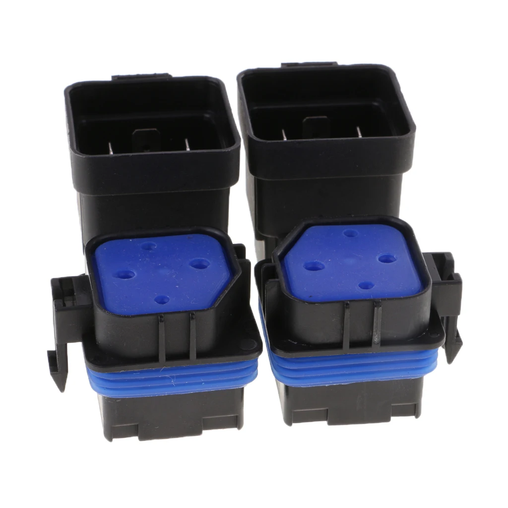 2 Set Car Motorcycle Boat 12V 40A Car Vehicle 4Pin Relay Socket Terminal Kit