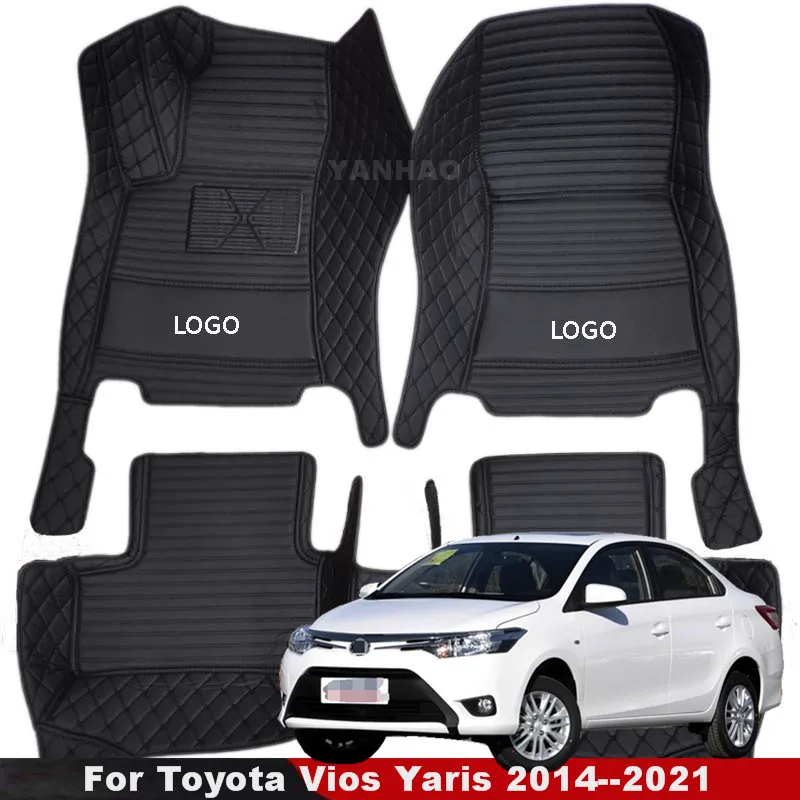 

Car Floor Mats For Toyota Vios Yaris 2014 2015 2016 2017 2018 2019 2020 2021 Auto Waterproof Rugs Dash Interior Accessories