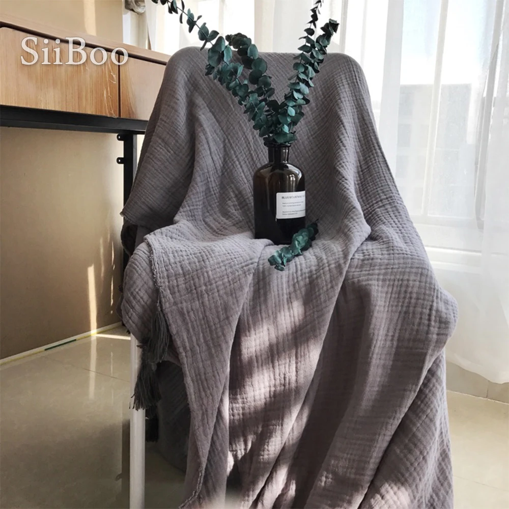 

Покрывало для дивана серое, мягкое, дышащее, в японском стиле, SP5259