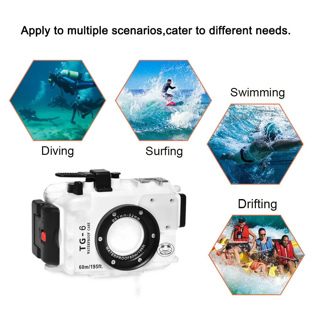 Seafrogs Waterproof Camera Housing for Olympus TG