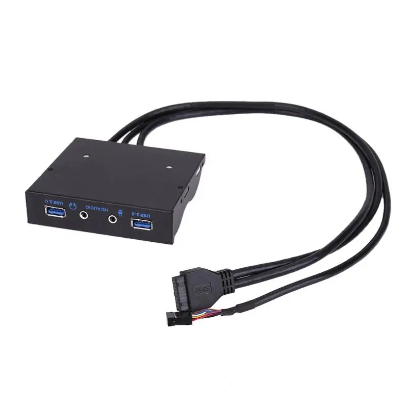 Передняя панель с разъемом 3 5 &quot20pin на 2 USB 0 концентратор + HD аудио ПК гибкая