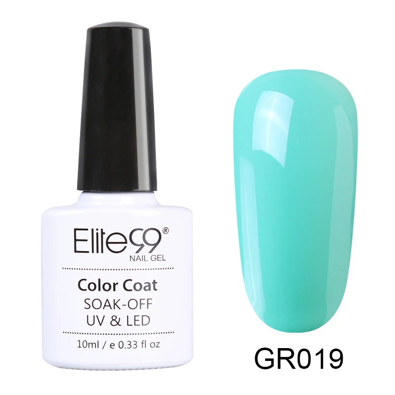 GR019 Elite99 10ml Avocado Gel Nail Polish Vernis Semi Permanant UV Nail Gel Primer Soak Off Nail Art Gel Varnish Gelpolish Manicure - Цвет: GR019