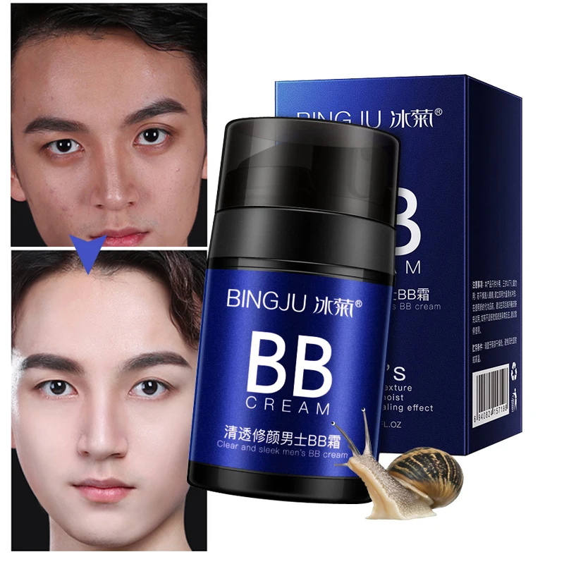 Новинка BingJu чистый и Гладкий мужской BB крем увлажняющий отбеливающий для макияжа