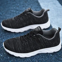 New Casual Leisure Men's Running Shoes Light Breathable Alr Mesh Men's Sneaker Big Size Outdoor Jogging Lace Up Men's Shoes 45