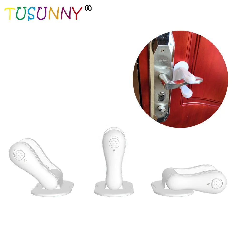 TUSUNNY 1PC Door Lever Lock,Baby Proofing Door handle Lock,Childproofing Door Knob Lock Easy to Install child protection lock