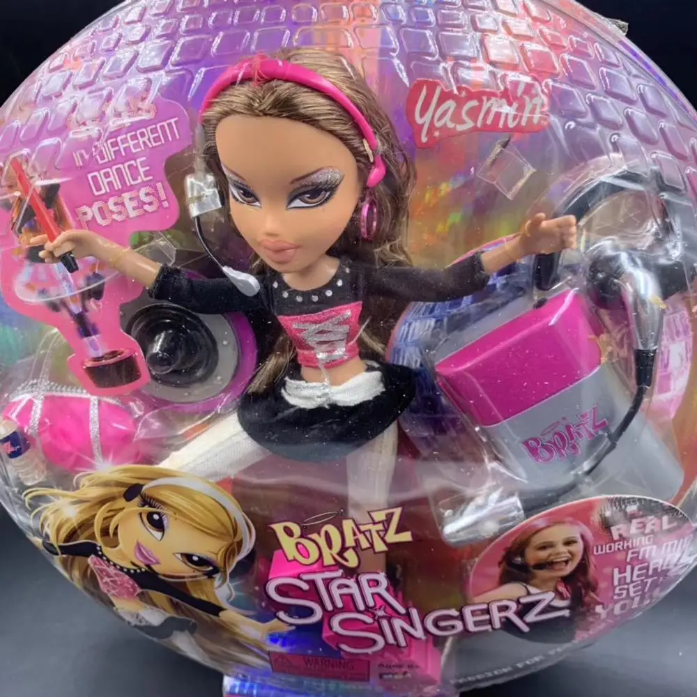 Оригинальная в коробке MGA BRATZ рок кукла YASMIN гитара кукла платье Кукла лучший подарок для девочки длинные волосы DIY Мечта игрушки для детей - Цвет: Черный