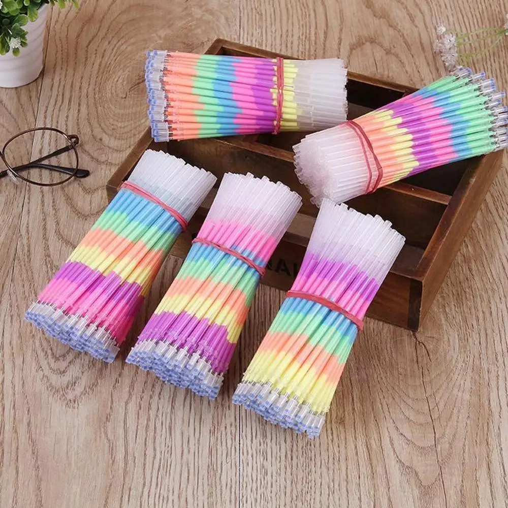 

20pcs Multi Color Rainbow Refill Highlighters Gel Pens ball point pen Students painting graffiti fluorescent Refills