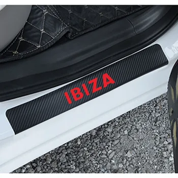 

Carbon Fiber Protect Stickers For seat ibiza Anti Scratch Car Door Sill Decoration Sticker For Car Accessories Interior 4Pcs