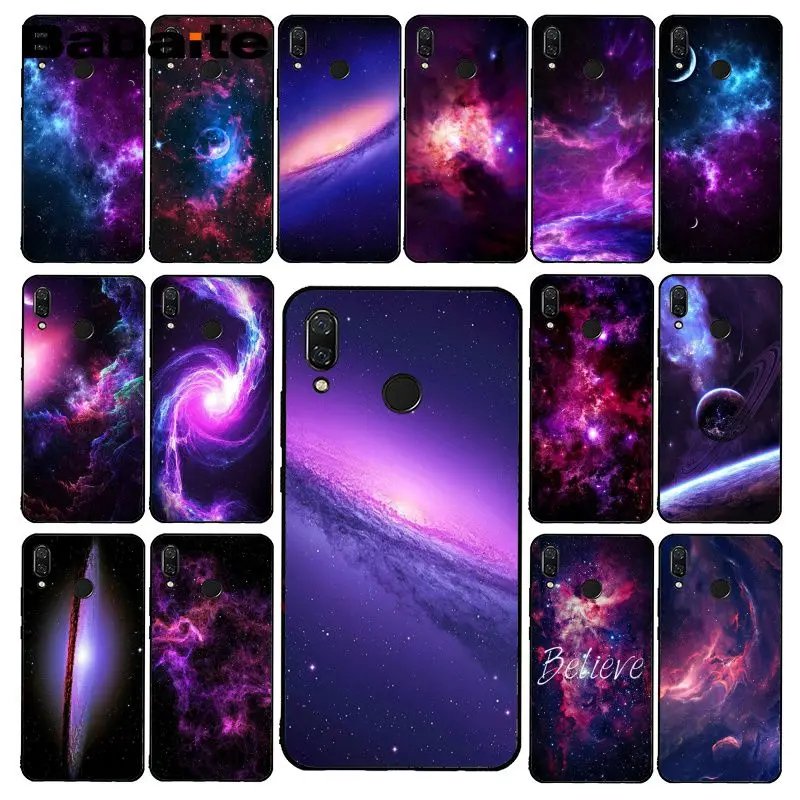 Чехол для телефона Babaite Interstellar Purple Space Star Xiaomi Redmi8 4X 6A 9 Go Redmi 5 5Plus Note4 7 Note8Pro |