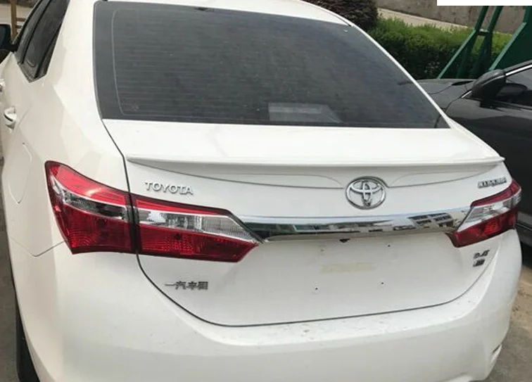 Спойлер для toyota corolla, задний багажник, крыло до, высококачественный АБС-пластик, спойлер, по цвету грунтовки