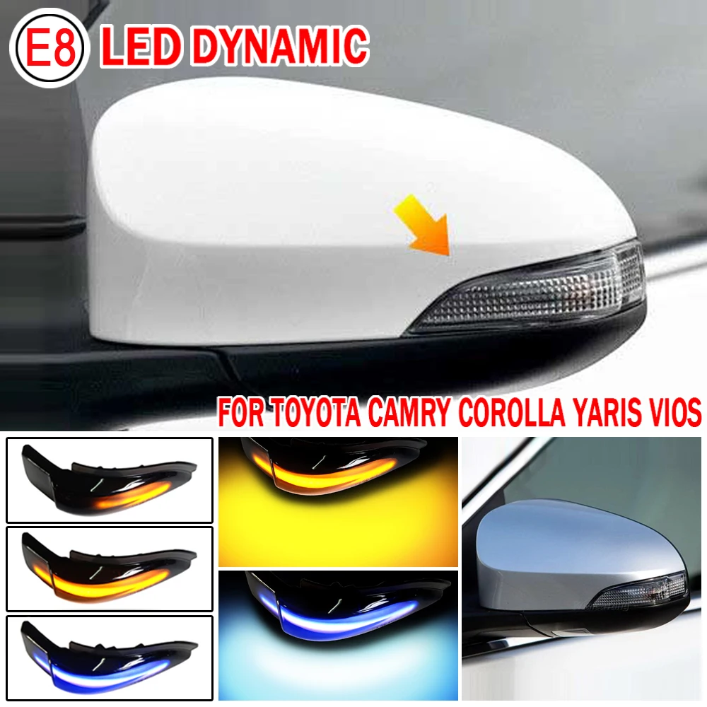 Specchietto Laterale Lampeggiante Per Toyota Auris, Corolla, Rav4, Yaris | Freccia LED Amber - Foto 9