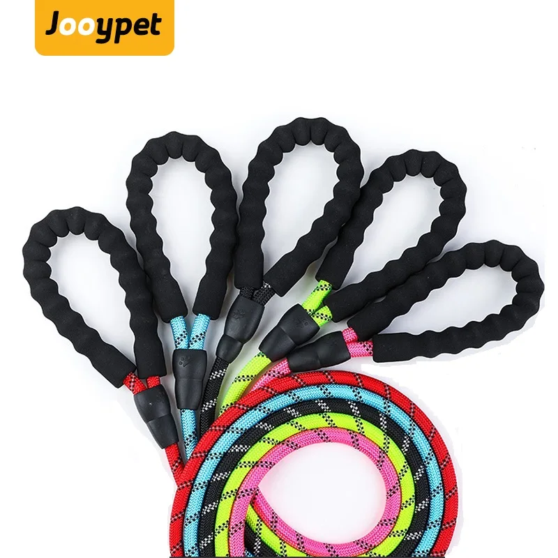 JOOYPET 5 футов нейлоновая плетеная веревка Светоотражающий Поводок для