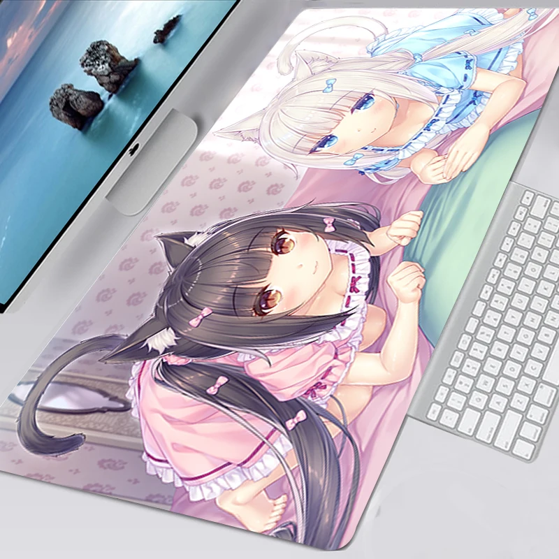 

Chocola Nekopara Japan Anime Girl XXL Mousepad Gaming Accessories Non-slip Mouse Pad Gamer Mausepad Keyboard Mat Tapis De Souris