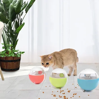 

Shake Leaky Food Ball Cat Toy Pet Feeder Toy Tumbler Orbit Ball Fun Feeding Ball Dog Molar Chewing Toy Dog Toys Cat Pet Supplies