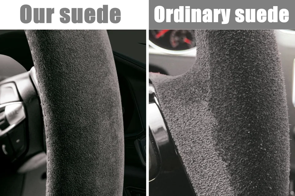 DIY Schwarz Wildleder Auto Lenkrad Abdeckung Für Infiniti FX FX35 FX45 2003-2008 Nissan 350Z 2003 2004 2005 2006 2007 2008 2009 – Detail 2