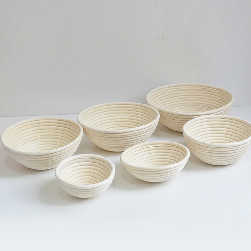 

Round Banneton Dough Rising Rattan Basket Brotform Bread Proofing Proving Fermentation Country Baskets