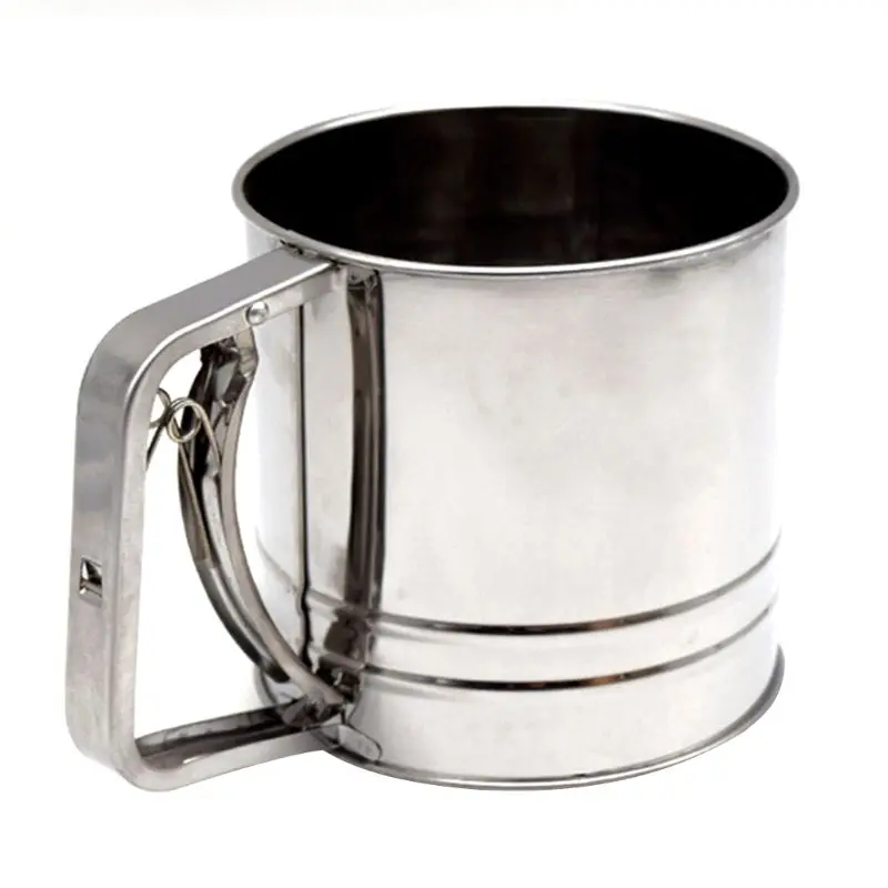 

Handheld Baking Cake Tool Stainless Steel Hand Flour Powder Mesh Cup Sieve Shake flour The kitchen filter