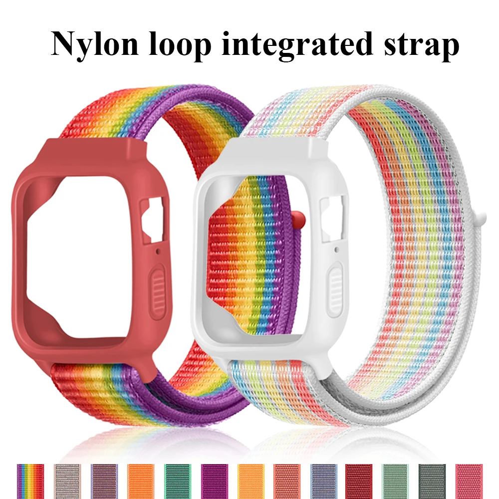 

nylon Strap + case For Apple Watch band 44mm 40mm 42mm 38mm correa watchband iwatch bracelet series 5 4 3 2 1 Accessories