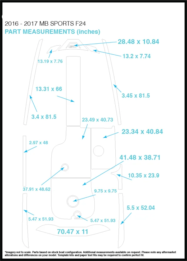 MB Sports F24 Tomcat swim Step& Cockpit Pad лодка EVA тик настил 1/" 6 мм
