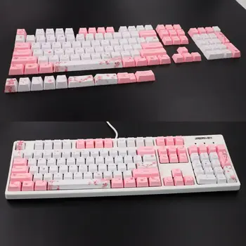 

OEM PBT Cherry Blossom Keycap Mechanical Keyboard Keycaps Dye-Sublimation Keycap T3LB