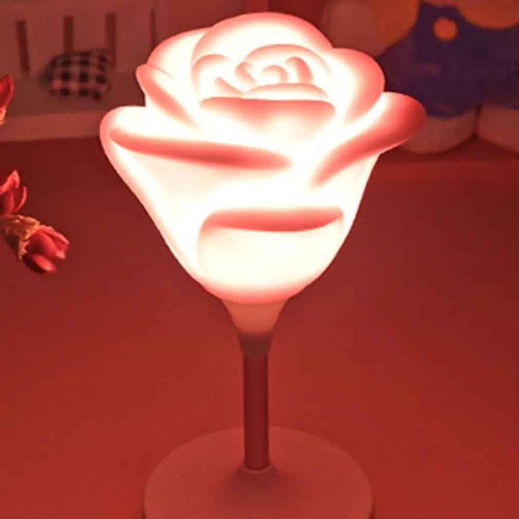 СВЕТОДИОДНЫЙ ночник в форме розы с сенсорным выключателем и зарядкой через usb, домашний декоративный светильник для глаз, креативная романтическая атмосферная настольная лампа