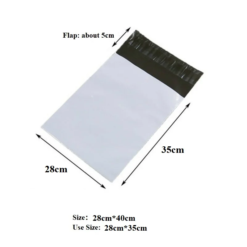 100PcsLot  White Courier Bag 28cm40cm Express Envelope Storage Bags Mail Bag Self Adhesive Seal Plastic Packaging Pouch 2020 (1)