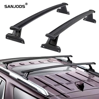 

SANJODS Roof Rack Cross Bars Fit For 2018 2019 2020 Chevrolet Traverse 4-Door Aluminum Black Roof Top Bar Luggage Carrier Black