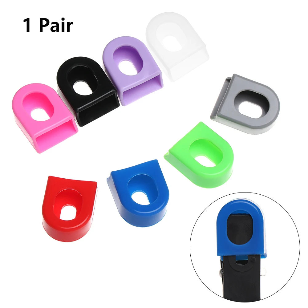 1 Pair Silicone Bicycle Crankset Arm Cover Crank Protector Protective Sheath Dustproof Gel Sleeve Bike Accessories