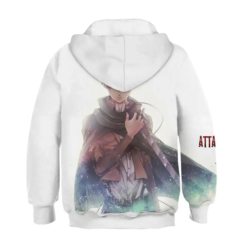 Sudadera para nios y Ниасе con estampado 3D гигантский de аниме de sangre con сомбреро Liwell Акерман