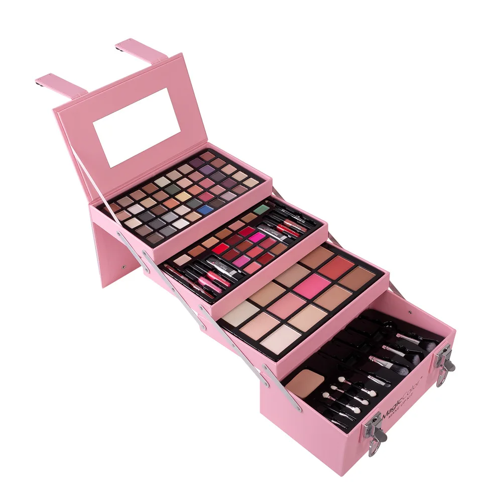 

4 Layers Professional Makeup Set Matte Eyeshadow Palette Mascara Concealer Lipstick Eyebrow with Brush Cosmetics Kit for Women