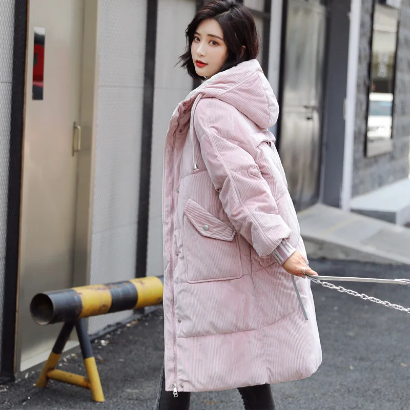 

2019 Korean-style Winter down Jacket Cotton-padded Clothes Women's Dongdaemun Mid-length Cotton-padded Clothes Online Celebrity