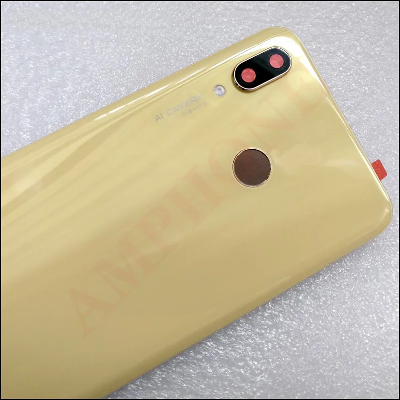 Новое оригинальное закаленное стекло задняя крышка для huawei Nova 3 запасные части задняя крышка батарейного отсека Корпус+ рамка камеры
