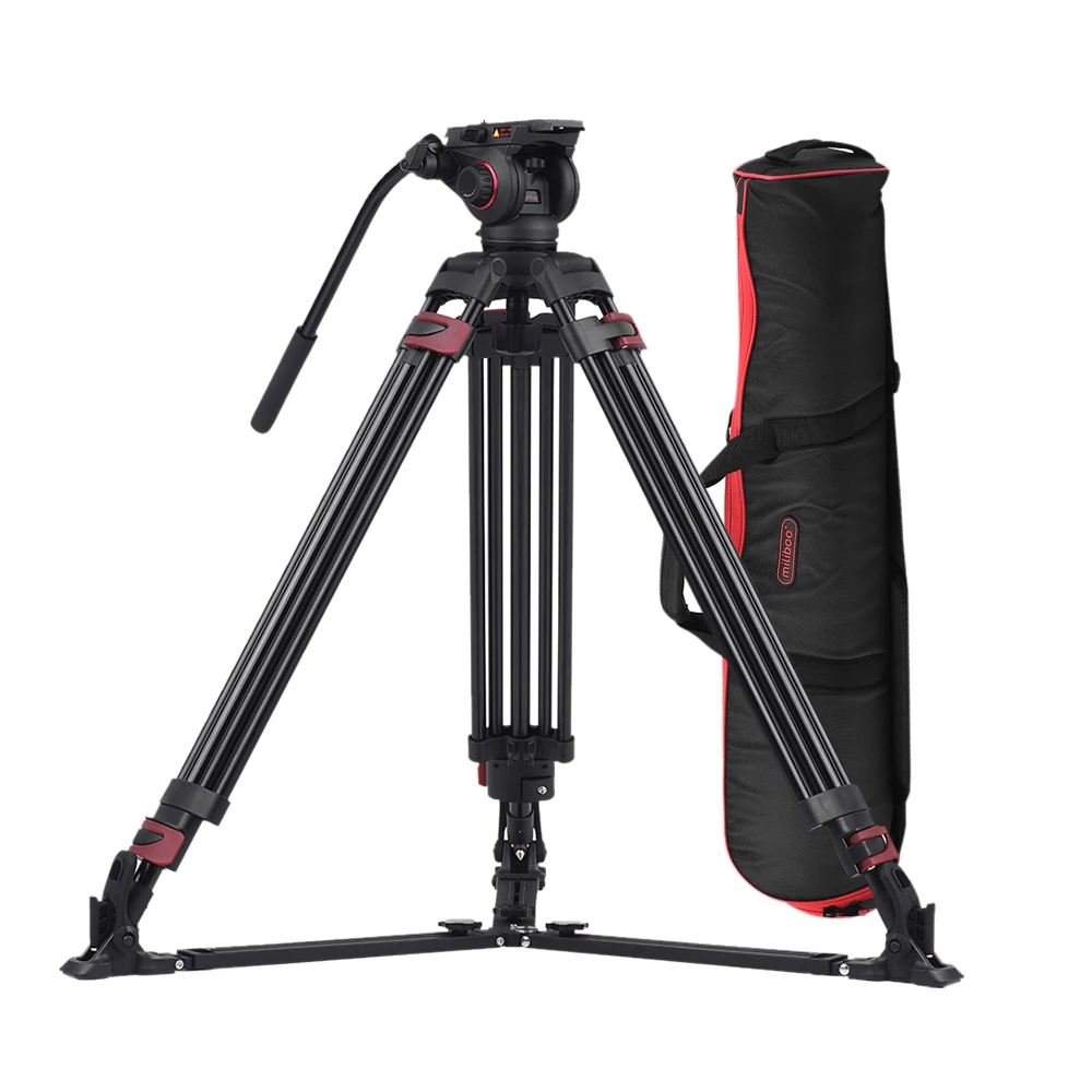 Miliboo MTT609A Профессиональная фотография 3 секции штатив из алюминиевого сплава для