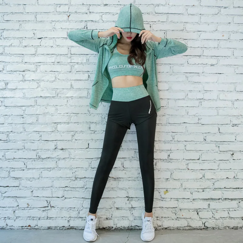 

Yoga Clothes WOMEN'S Suit Spring And Summer 2019 New Style Athletic Clothing South Korea Quick-Dry Tops Short Sleeve Five-Piece