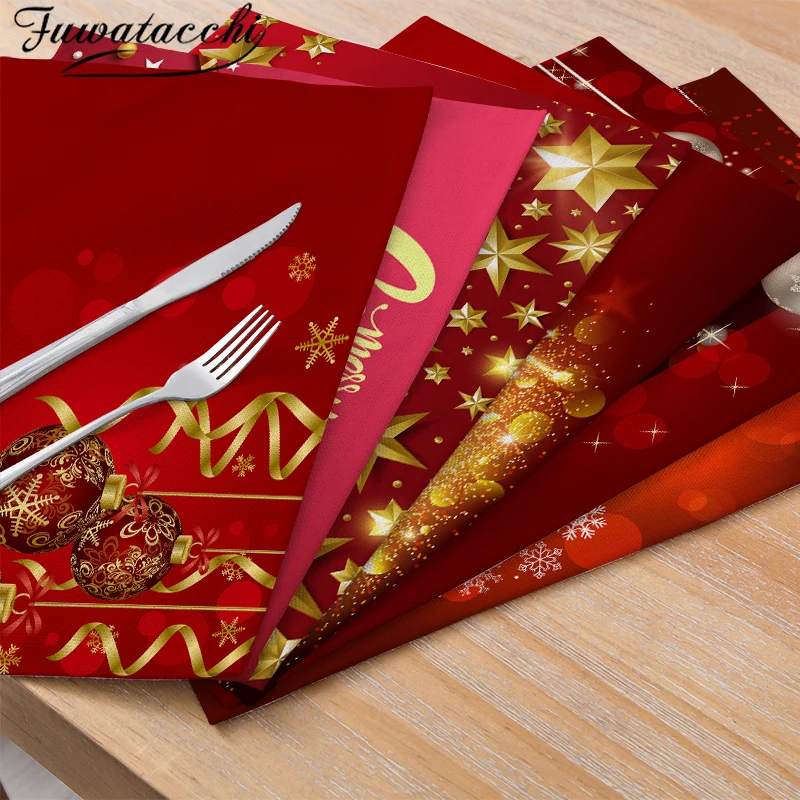 Fuwatacchi, Рождественский Декор, посуда, прочный обеденный стол, столовые приборы, чай, вечерние, кухонные принадлежности, чаша, подстаканники, подставки для напитков
