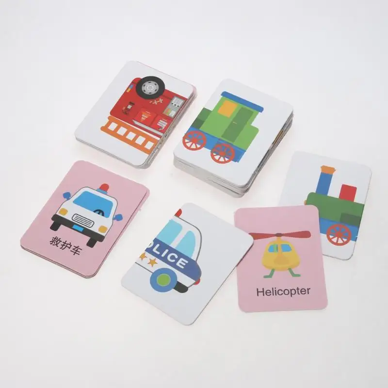 Детские познавательные головоломки, игрушки для малышей, железная коробка, карты, подходящие игры, когнитивные карточки, автомобиль