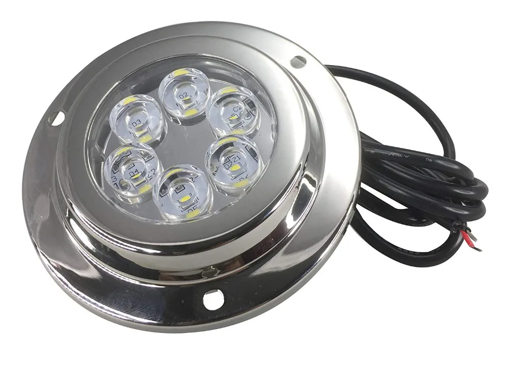 Морской лод, светодиодный, синий, 6x2 W подводный светильник 10-30V IP68 316 из нержавеющей стали