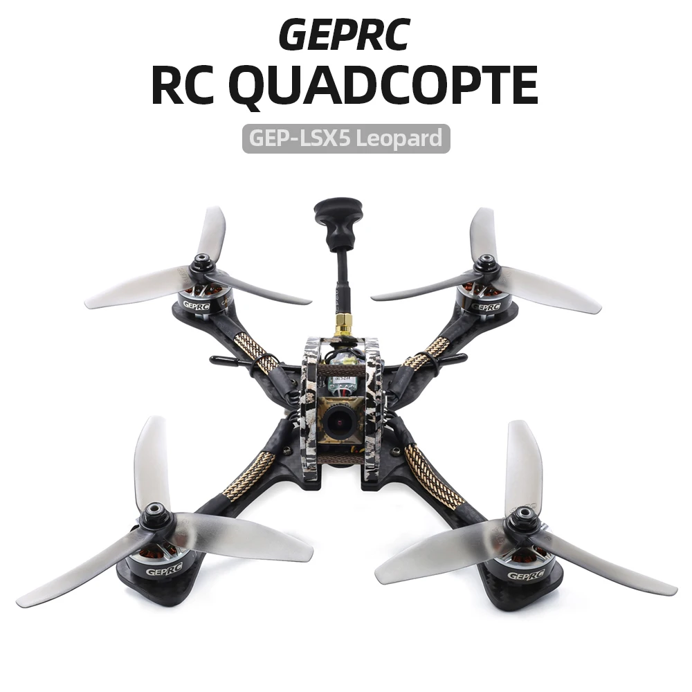 

5.8GHz GEPRC GEP-LSX5 Leopard 230mm RC FPV Racing Drone 2306 2450kv Brushless Motor 600TVL Camera PNP